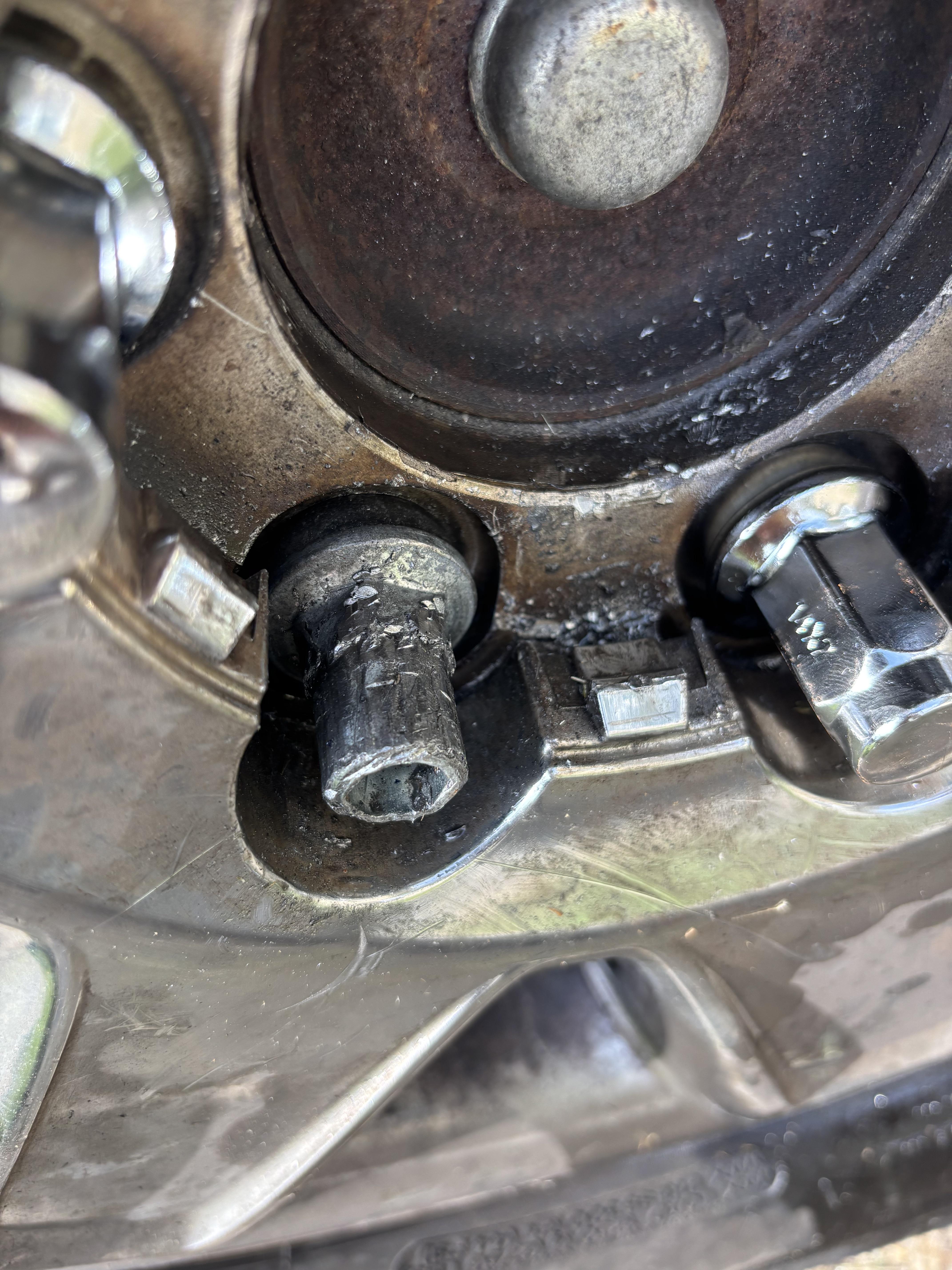 Stripped lug nut removal work photo 2